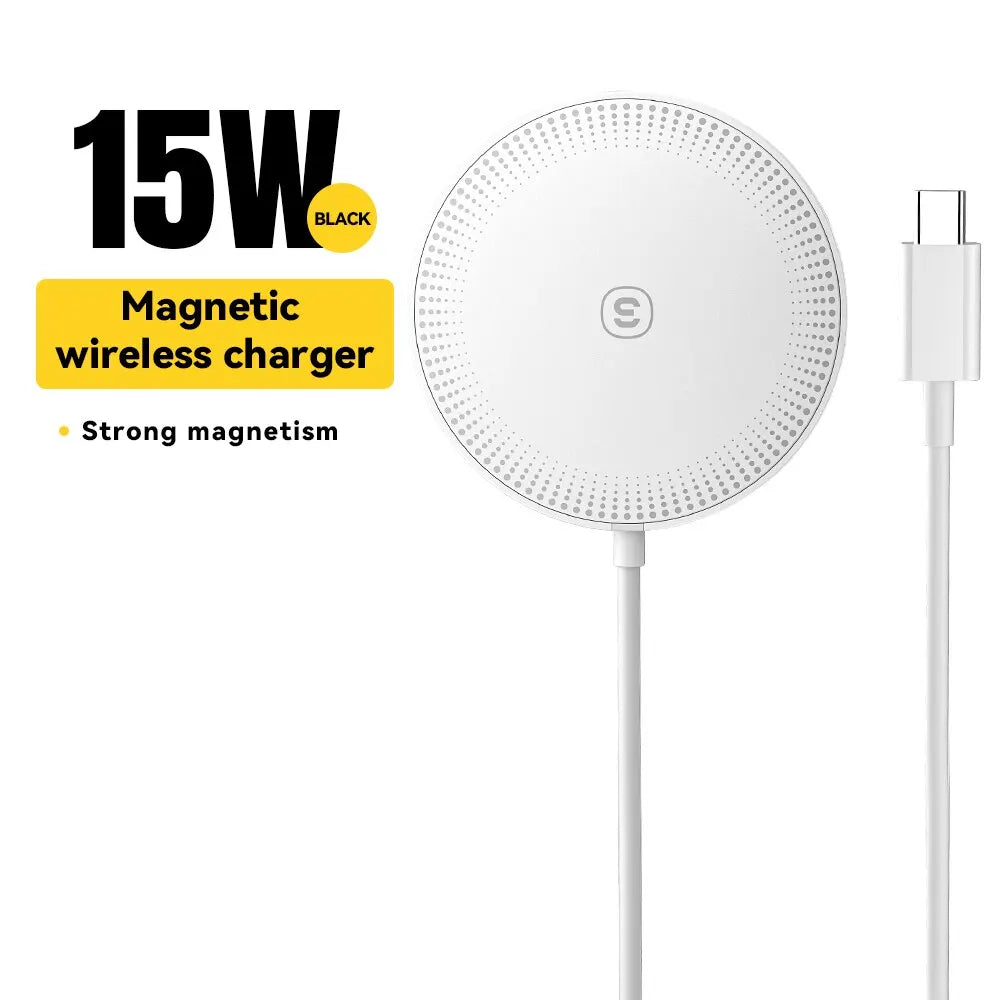 Magnetic Wireless Charger 15W – Premium Fast Charging with Sleek Magnetic Design