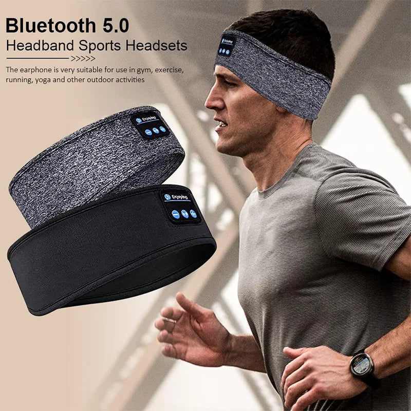 Wireless Bluetooth Headband Headphones – Sleep, Sports & Travel Comfort