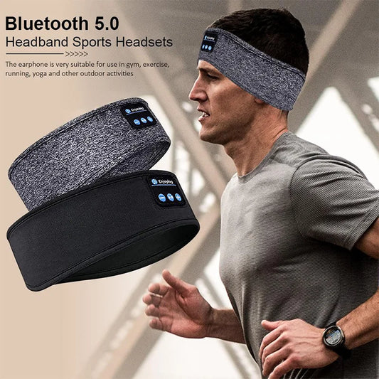 Wireless Bluetooth Headband Headphones – Sleep, Sports & Travel Comfort