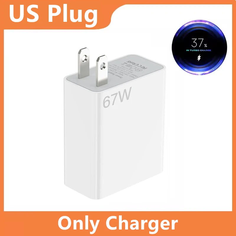Ultra-Fast 67W US Charger – Premium High-Speed Wall Adapter