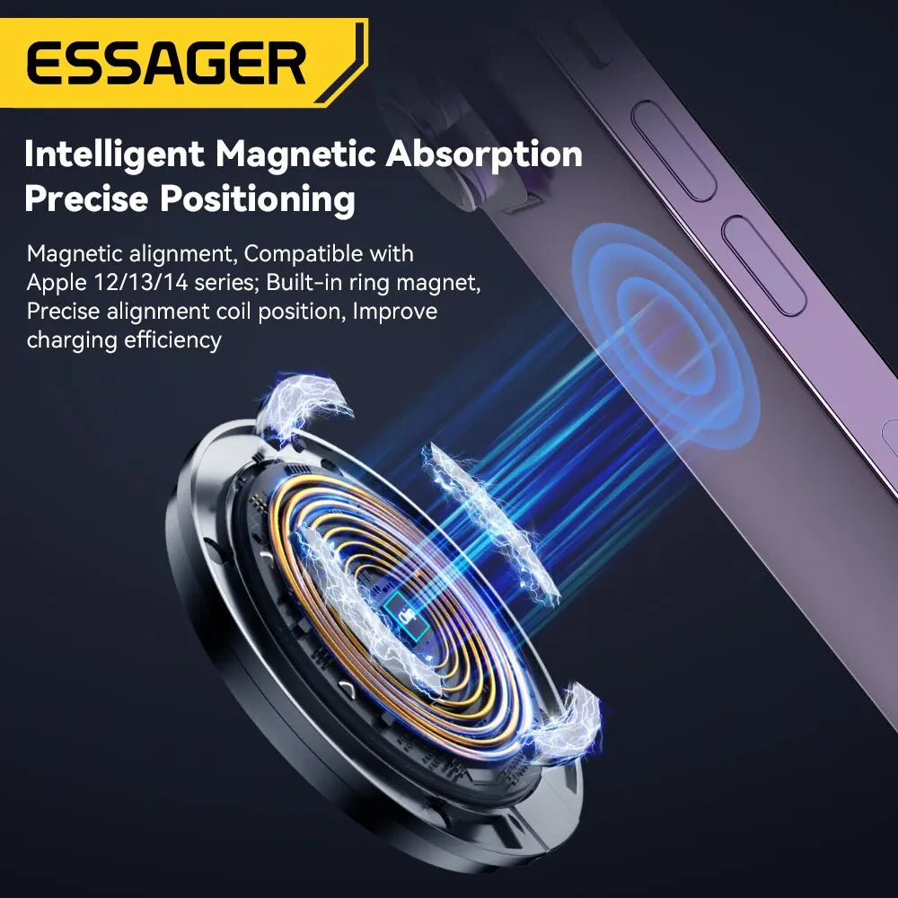 Magnetic Wireless Charger 15W – Premium Fast Charging with Sleek Magnetic Design