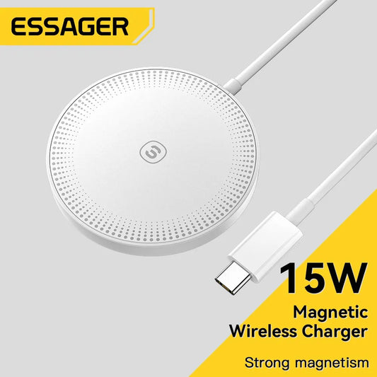 Magnetic Wireless Charger 15W – Premium Fast Charging with Sleek Magnetic Design