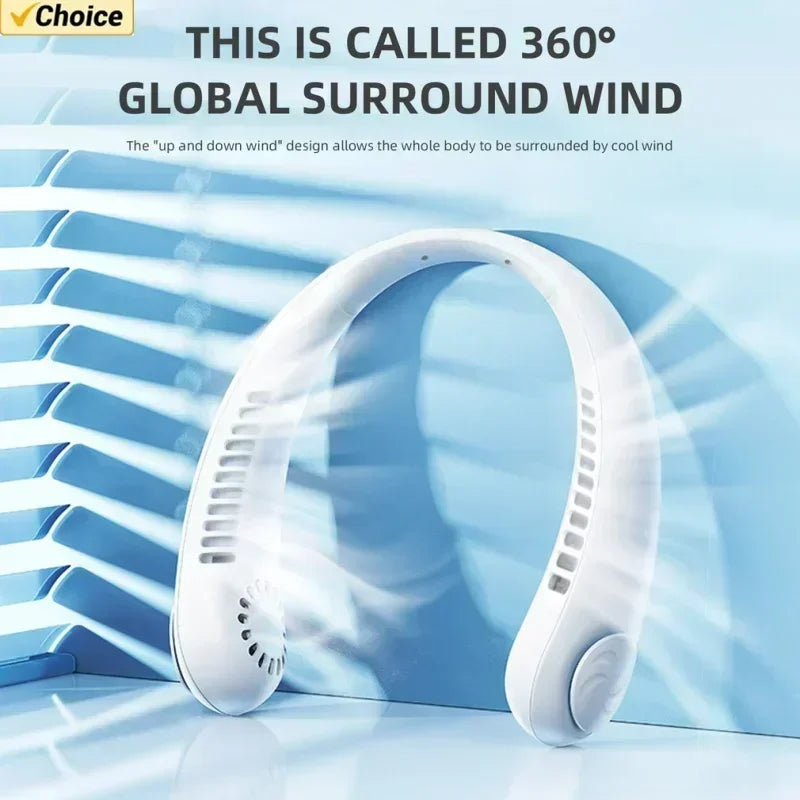 Stay Cool Anywhere with the Ultra-Comfort Portable Neck Fan – Hands-Free Breeze on the Go!