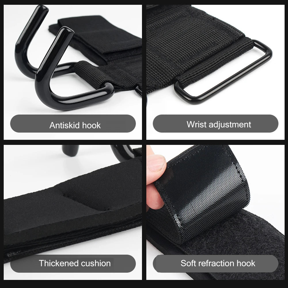 Premium Weightlifting Straps with Steel Hooks – Maximum Strength & Stability