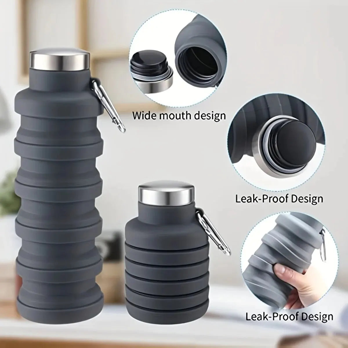 Premium Foldable Water Bottle – Lightweight, Reusable & Travel-Friendly Hydration Solution