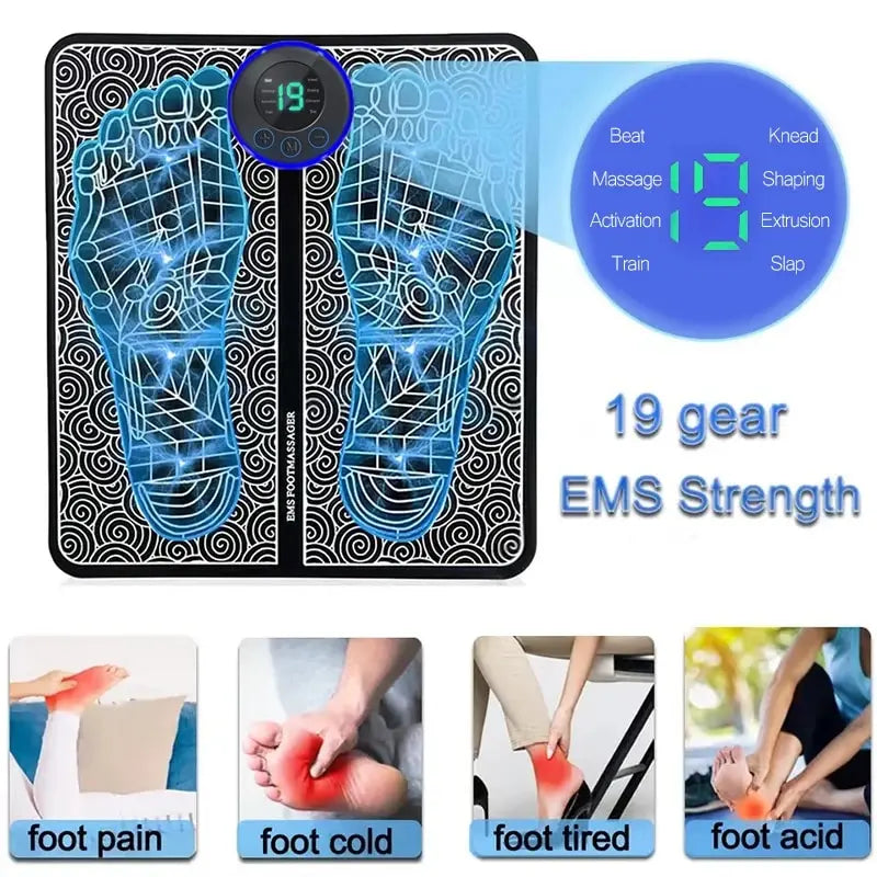 Smart Electric Foot Massager – 19 Intensity Levels for Pain Relief & Ultimate Relaxation