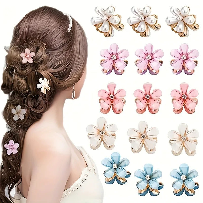 Elegant Pearl Flower Hair Clips – Soft Elegance for Every Look